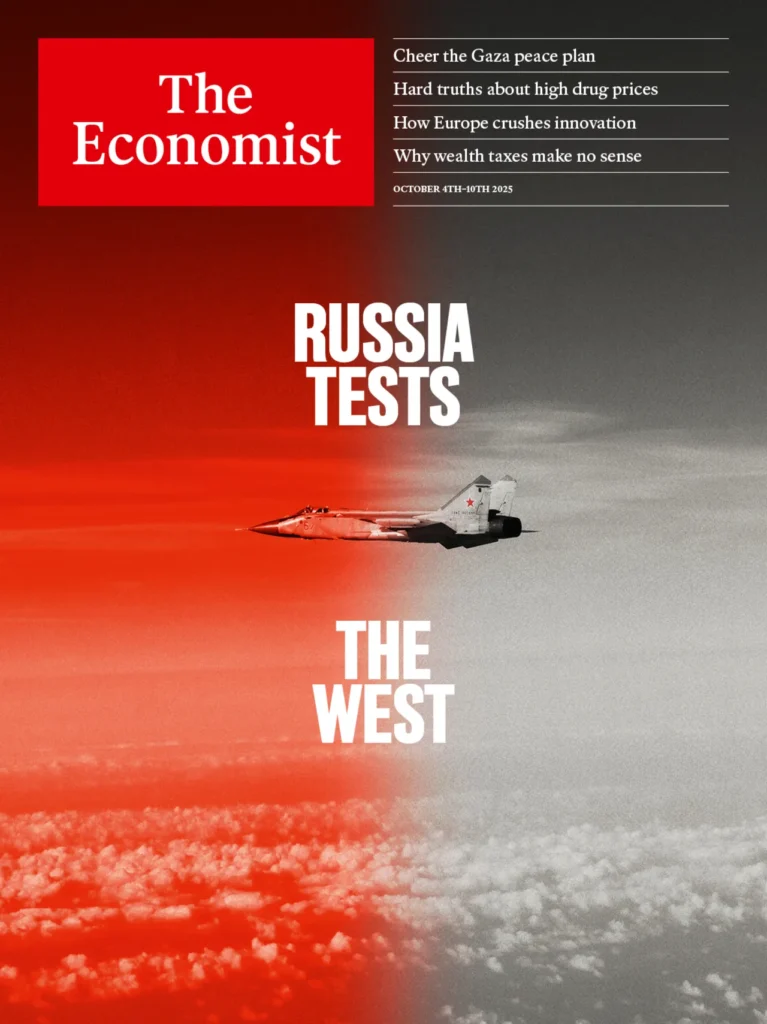 تصویر جلد مجله The Economist 04 October 2025